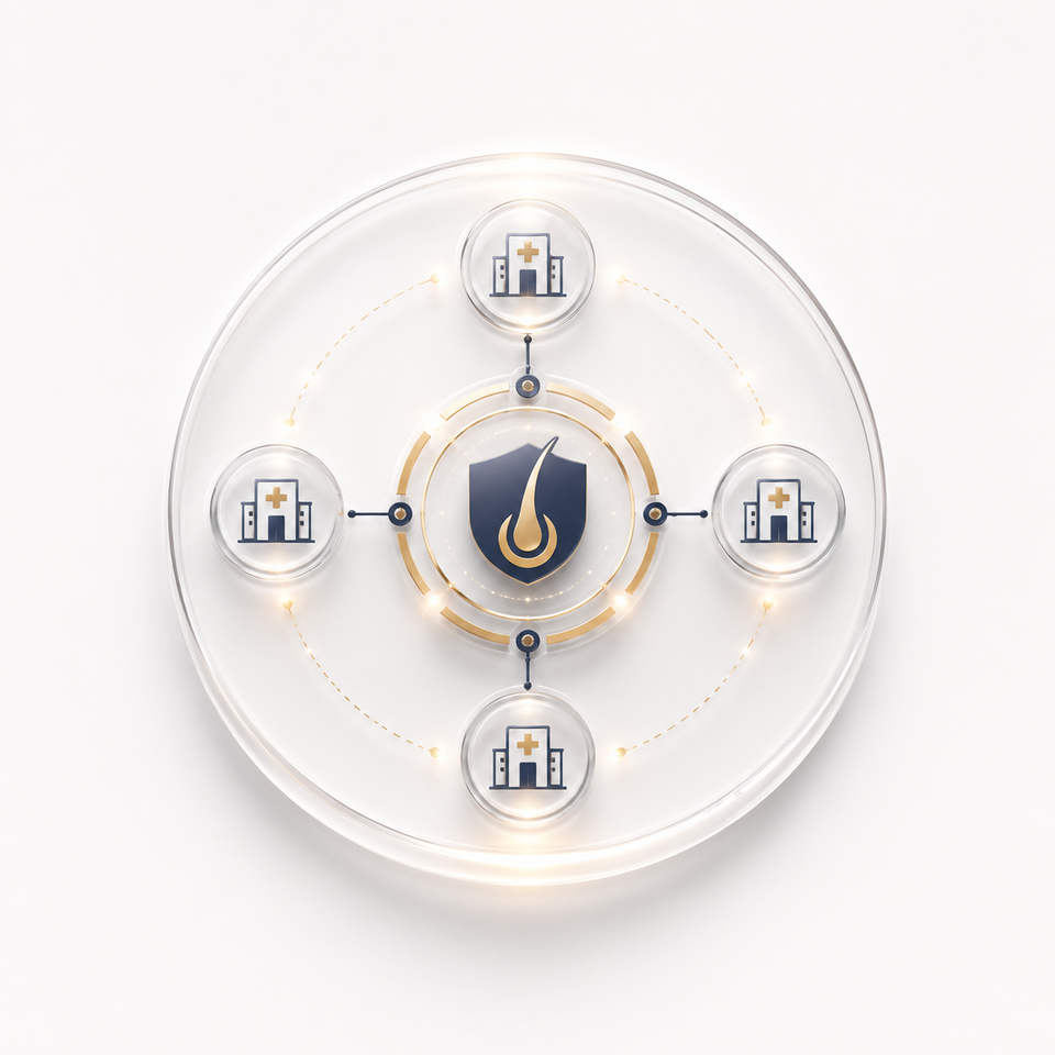 HQ connection icon for connected clinic reporting.